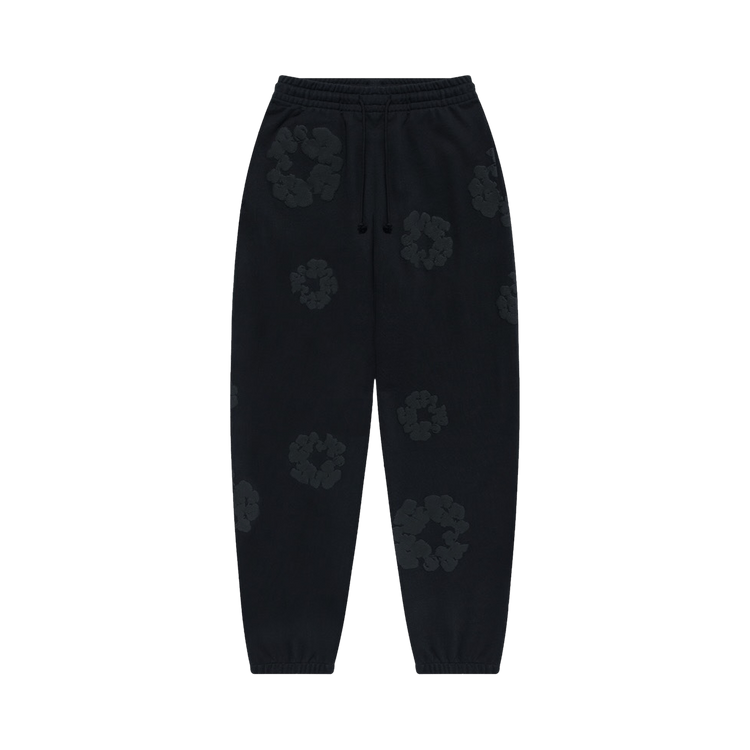 Denim Tears Cotton Wreath Sweatpants 'Black Monochrome'