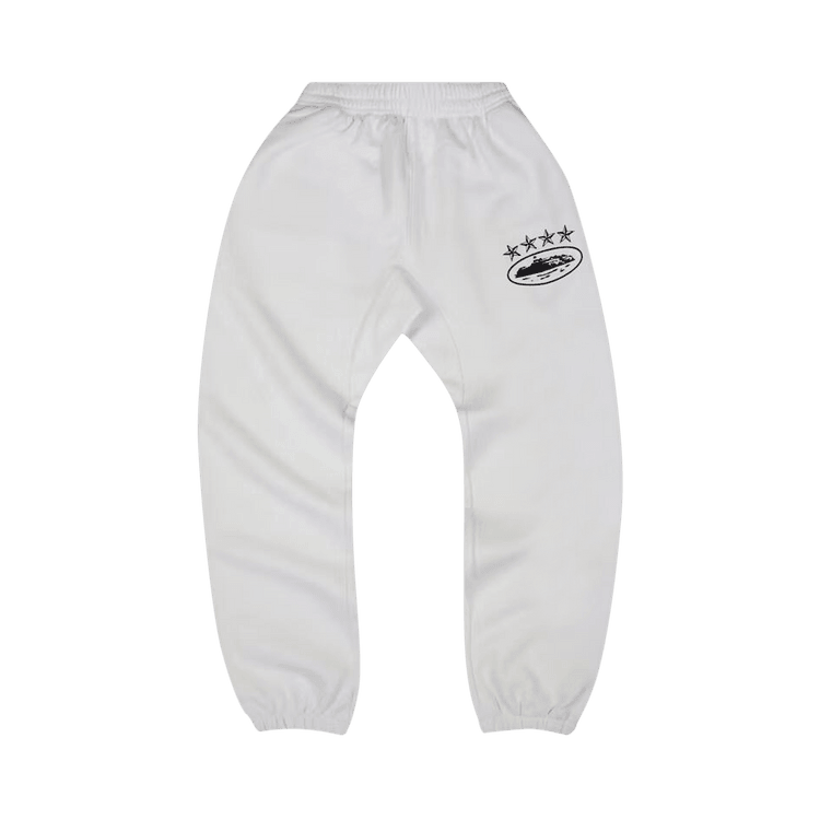 Corteiz 4Starz Alcatraz Sweatpants 'White' - Side Kicks