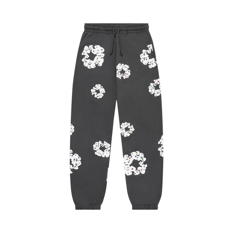 Denim Tears Rhinestone Cotton Wreath Sweatpants 'Vintage Black'