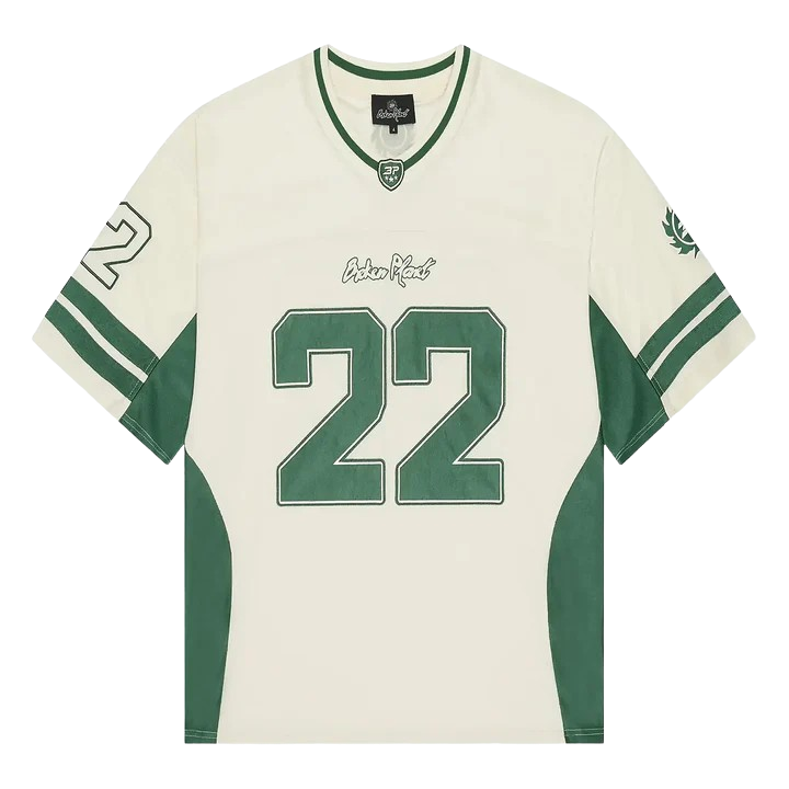 Broken Planet Football Jersey - Green/Cream