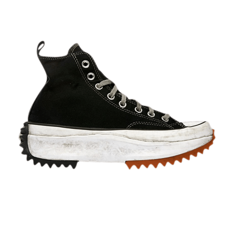 Converse Run Star Hike Hi Black White Gum Distressed