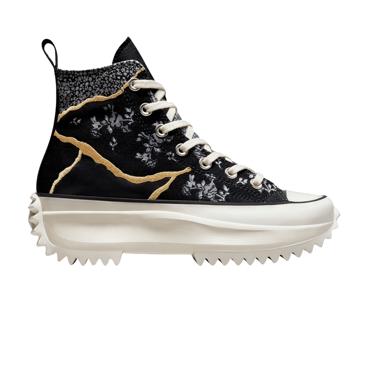 Converse Run Star Hike Hi Metallic Silver Floral (Women's)