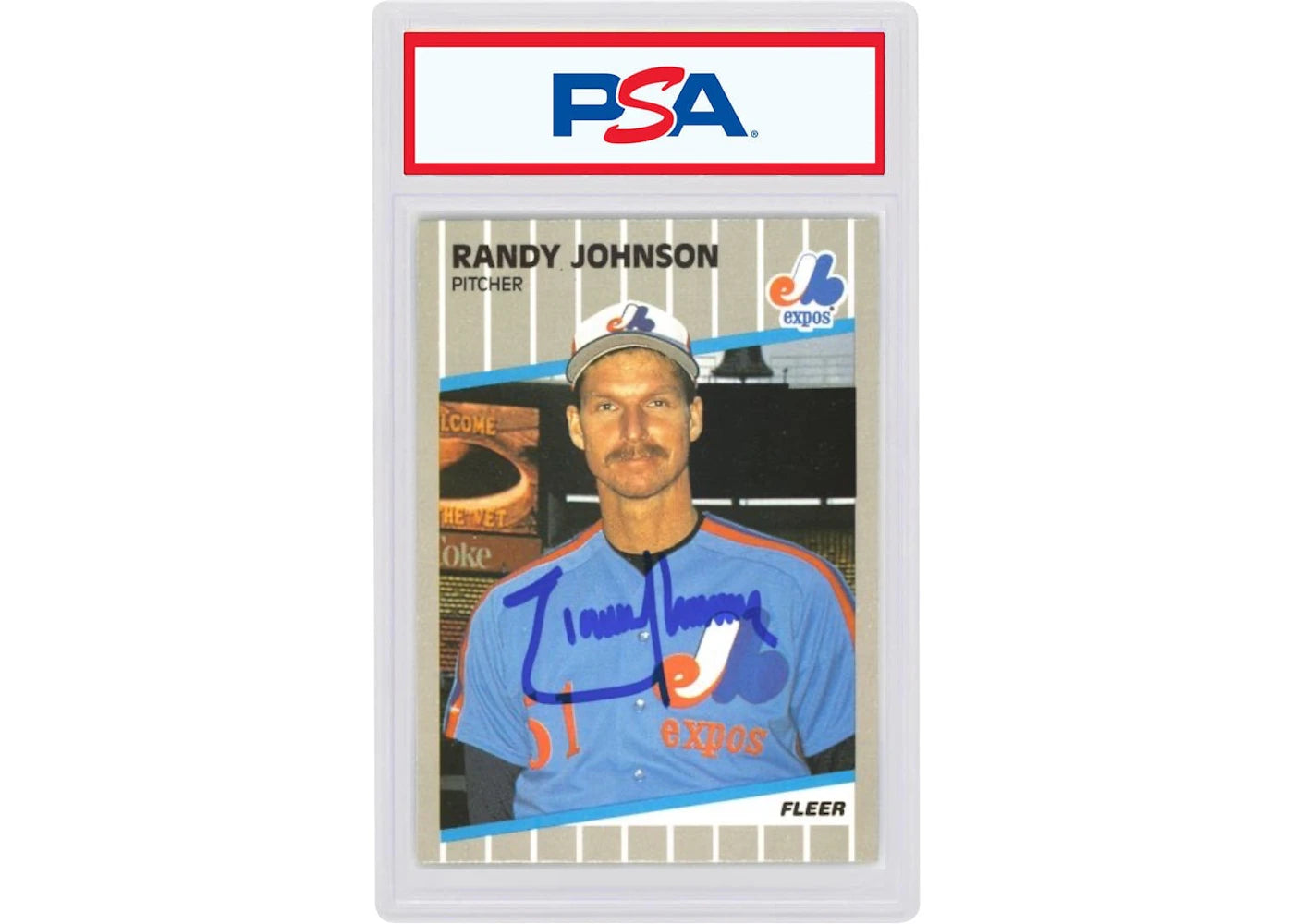 1989 Fleer 381 Randy Johnson Ad Completely Blacked Out (PSA or BGS Graded)