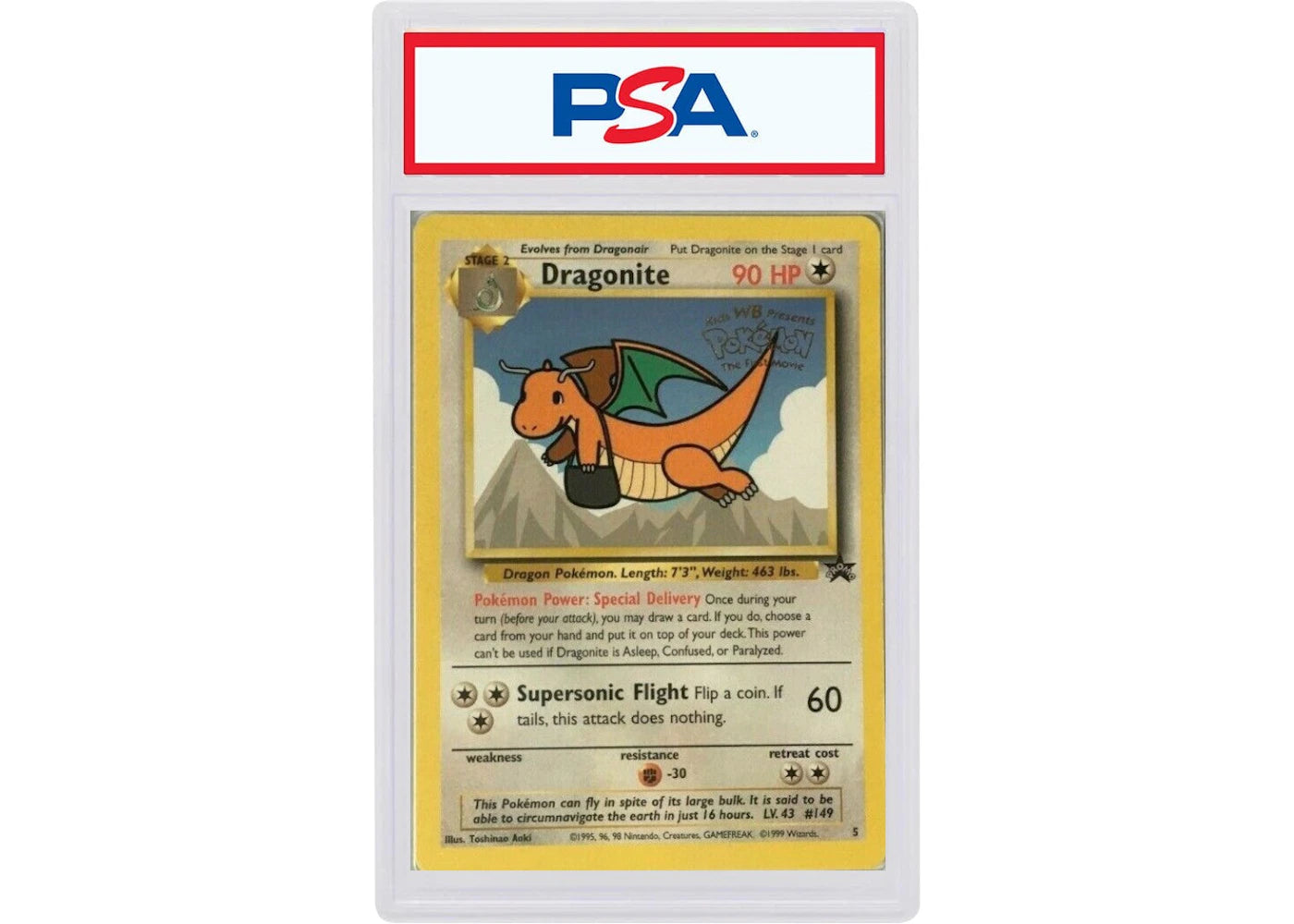 1999 Pokemon Game Movie 5 Dragonite Movie Promo (PSA or BGS Graded)