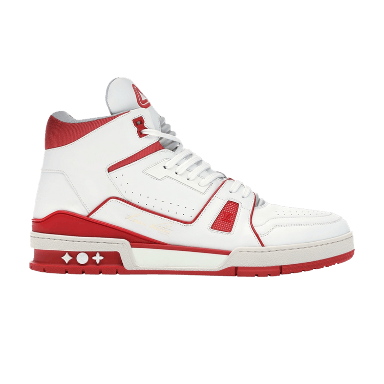 Louis Vuitton LV Trainer Sneaker Mid White Red