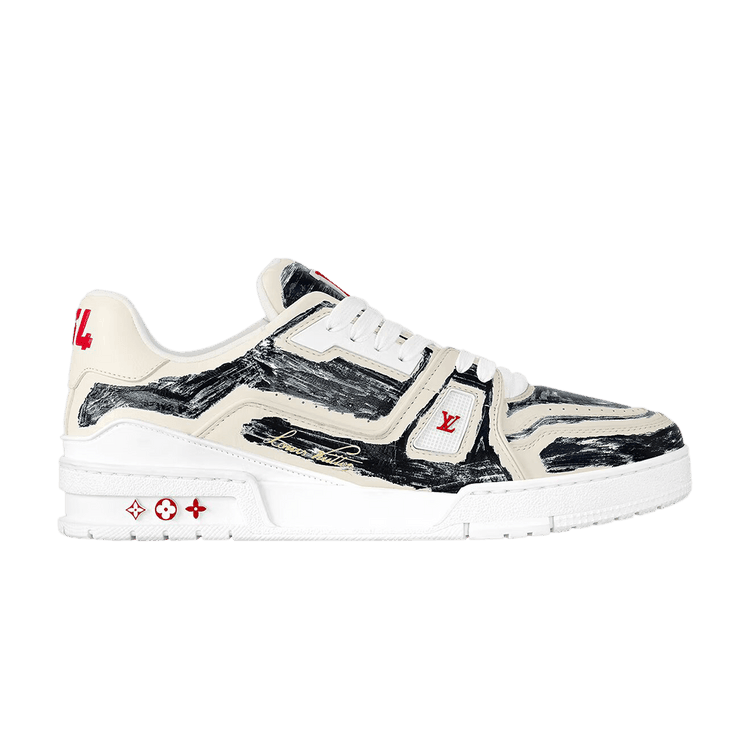Louis Vuitton Trainer Colored In White Black - Side Kicks
