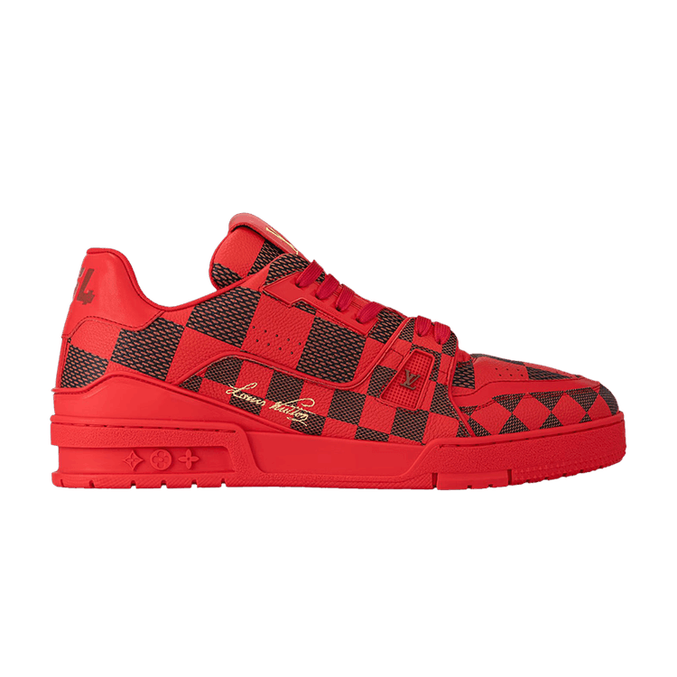 Louis Vuitton LV Trainer Sneaker Damier Pop Red - Side Kicks