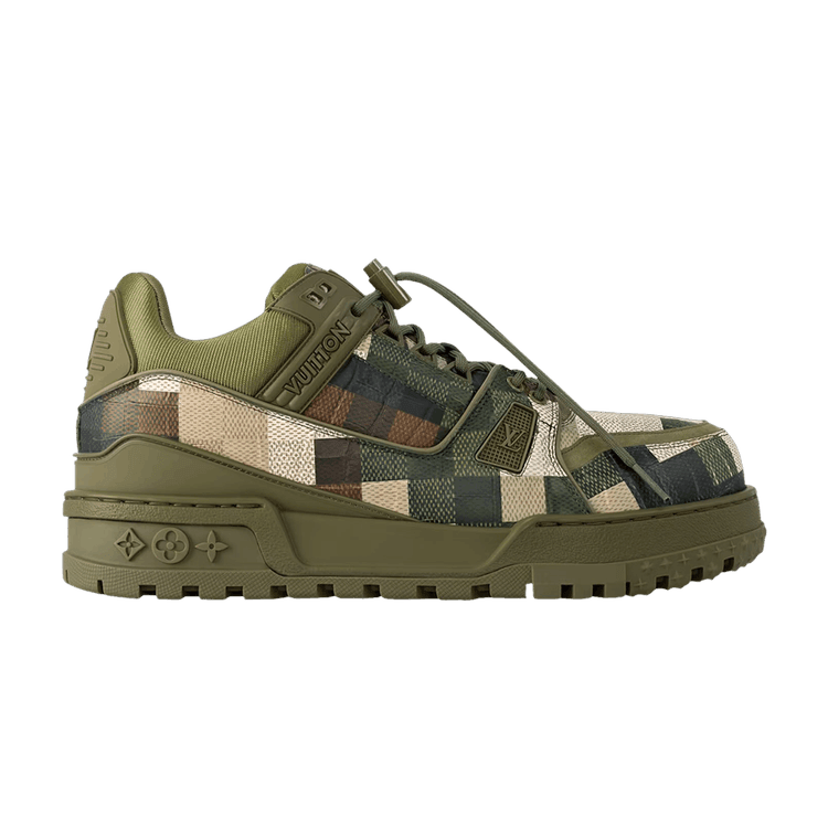 Louis Vuitton LV Trainer Maxi Sneaker Green Damoflage Damier - Side Kicks