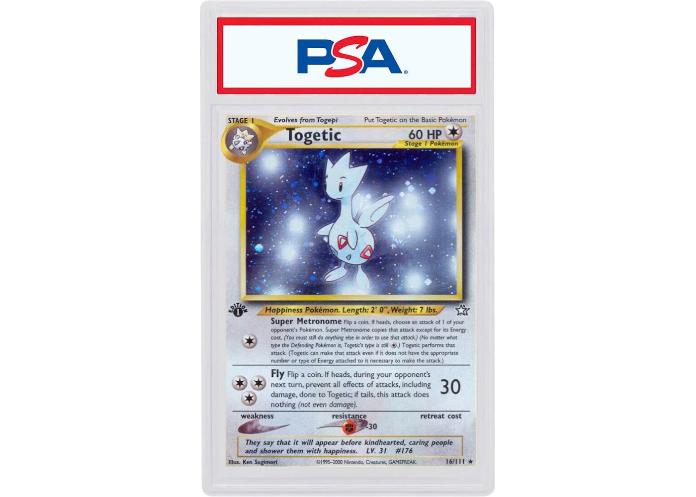2000 Pokemon Neo Genesis 1st Edition 16 Togetic-Holo (PSA or BGS Graded)