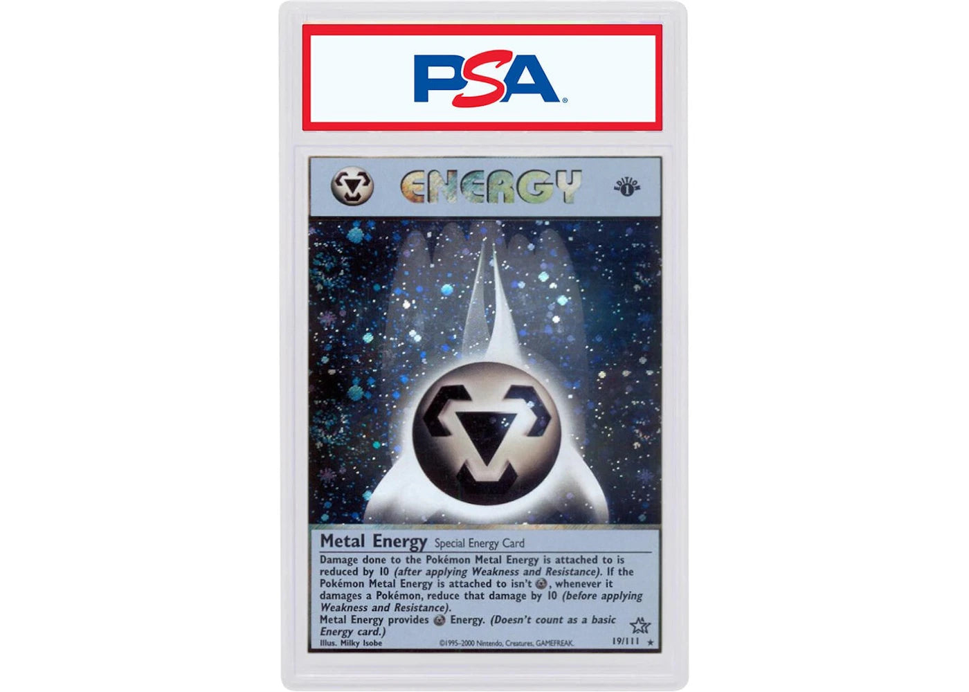 2000 Pokemon Neo Genesis 1st Edition 19 Metal Energy-Holo (PSA or BGS Graded)