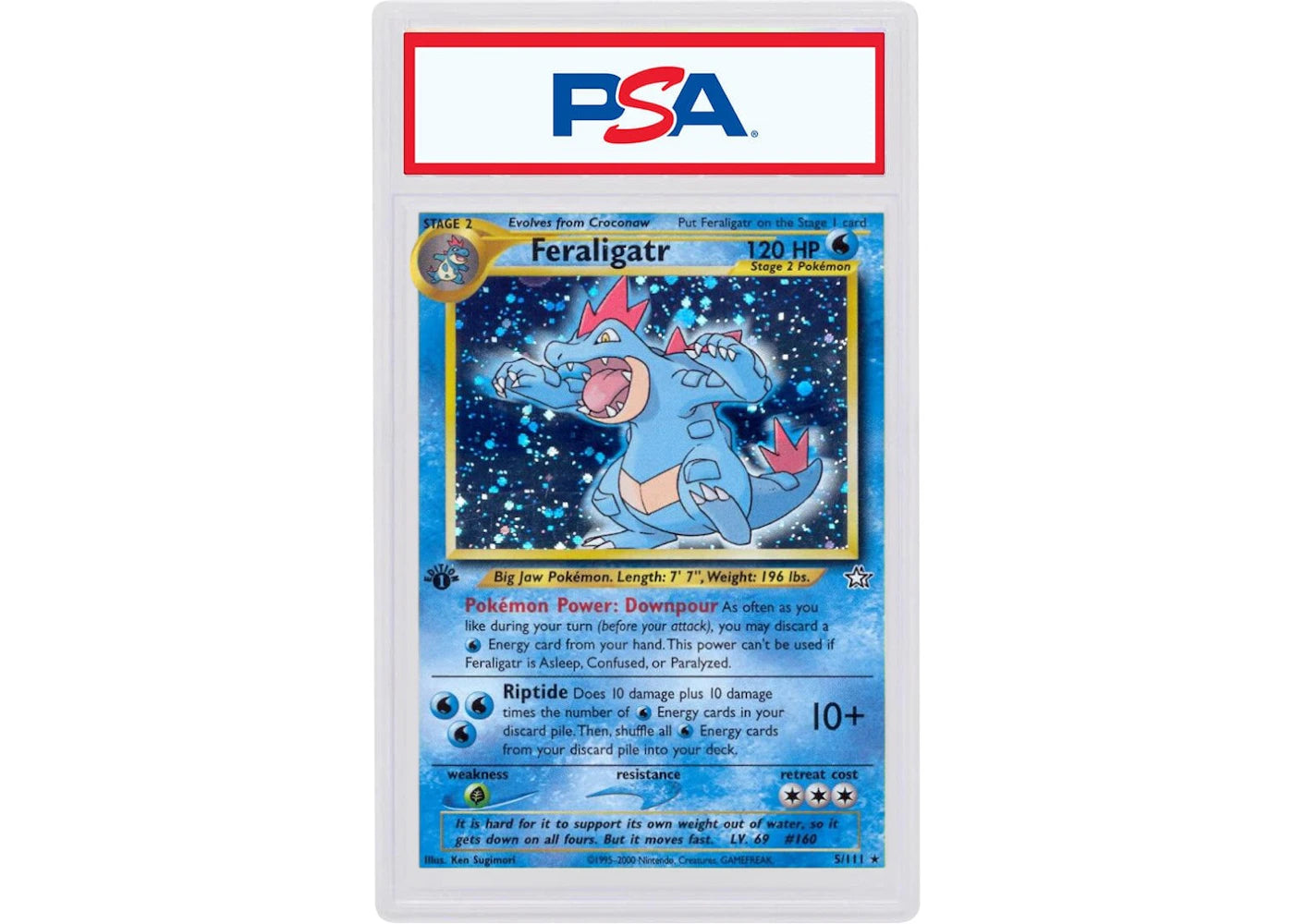 2000 Pokemon Neo Genesis 1st Edition 5 Feraligatr-Holo (PSA or BGS Graded)