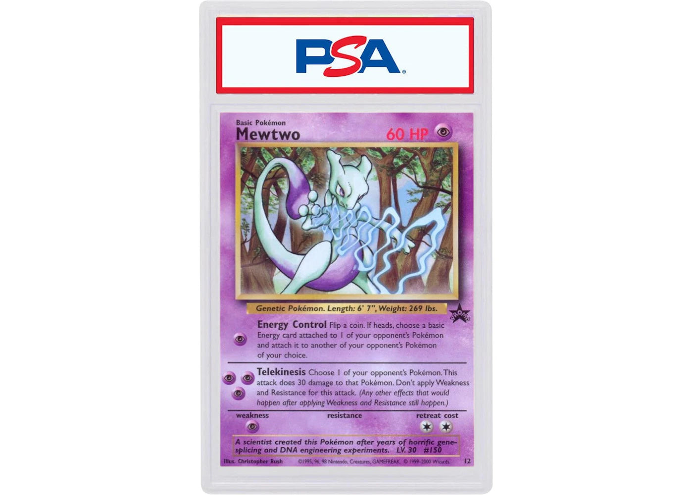 2000 Pokemon Promo Black Star 12 Mewtwo (PSA or BGS Graded)
