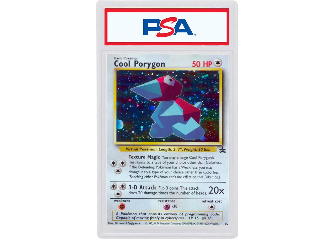 2000 Pokemon Promo Black Star 15 Cool Porygon-Holo (PSA or BGS Graded)