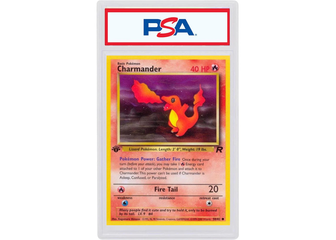 2000 Pokemon Rocket 50 Charmander 1st Edition (PSA or BGS Graded)