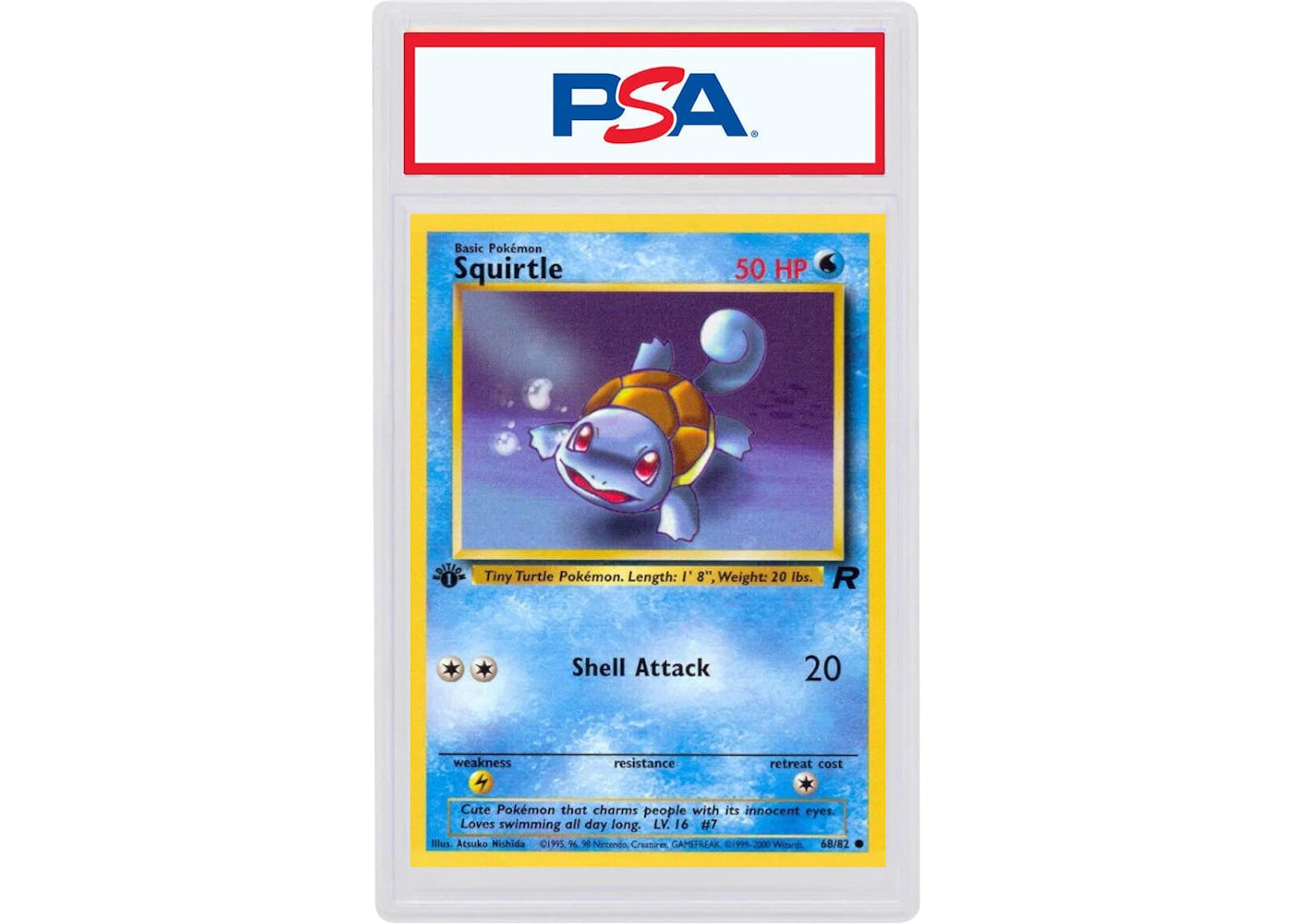 2000 Pokemon Rocket 68 Squirtle 1st Edition (PSA or BGS Graded)