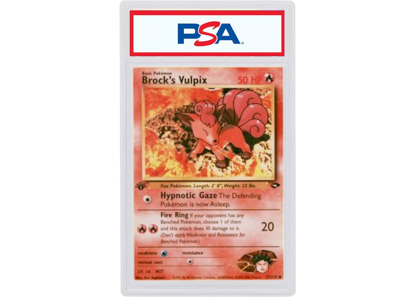 2001 Pokemon Game Promo 37 Brock's Vulpix Top Deck Magazine W/Wizards Gold Stamp (PSA or BGS Graded)