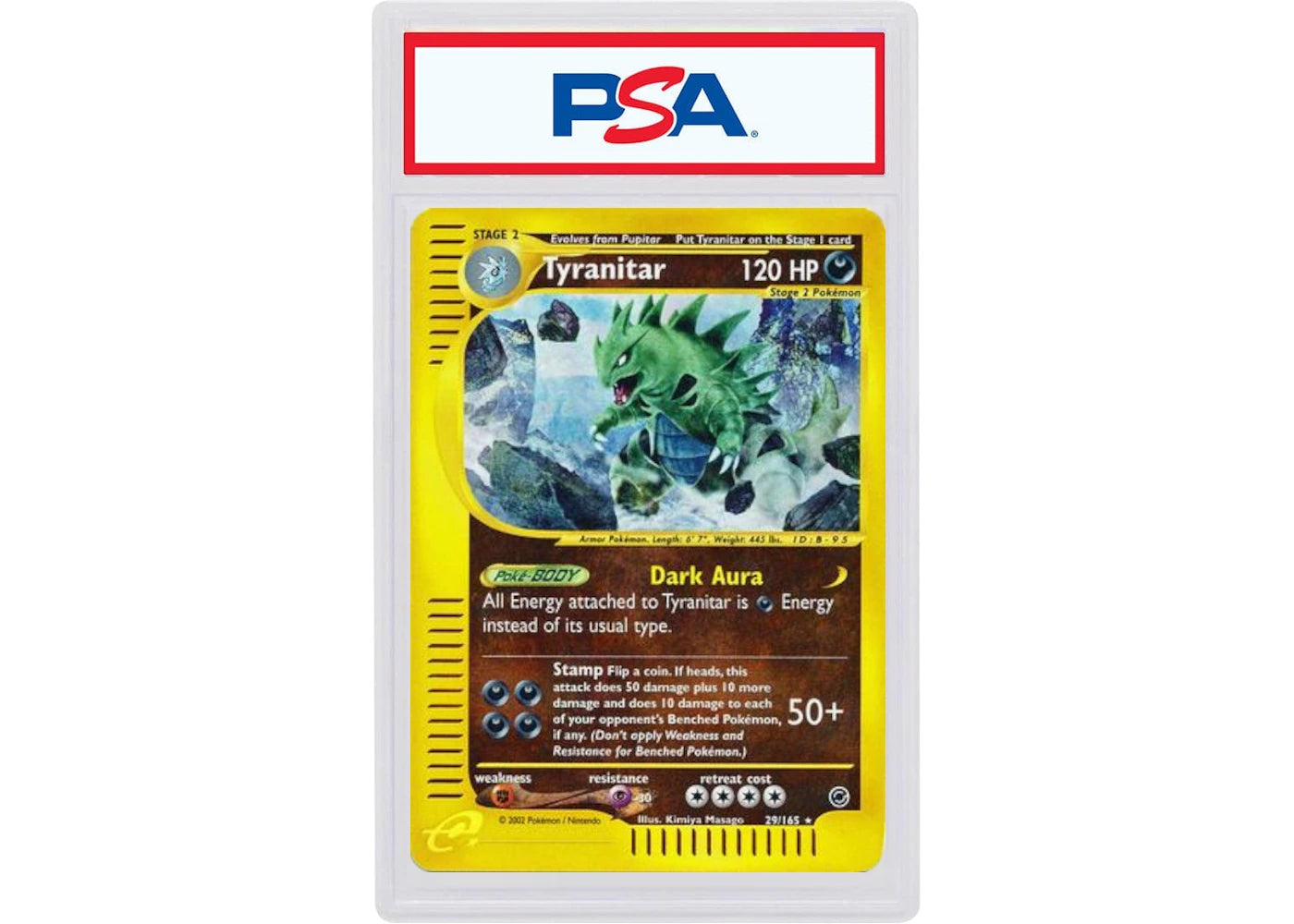 2002 Pokemon Expedition 29 Tyranitar-Holo (PSA or BGS Graded)