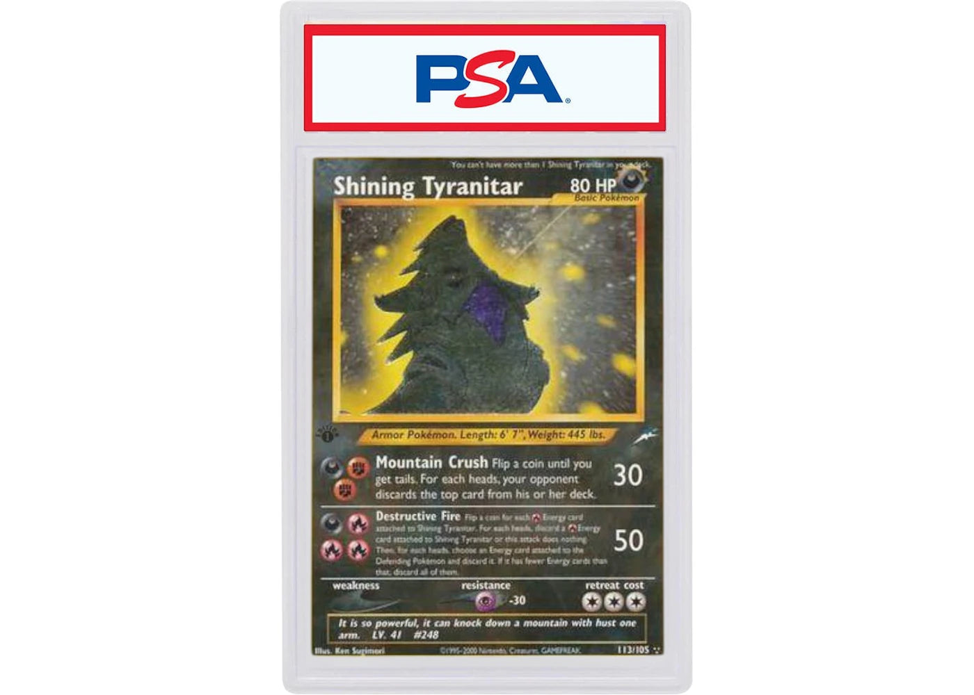 2002 Pokemon Neo Destiny 113 Shining Tyranitar (PSA or BGS Graded)