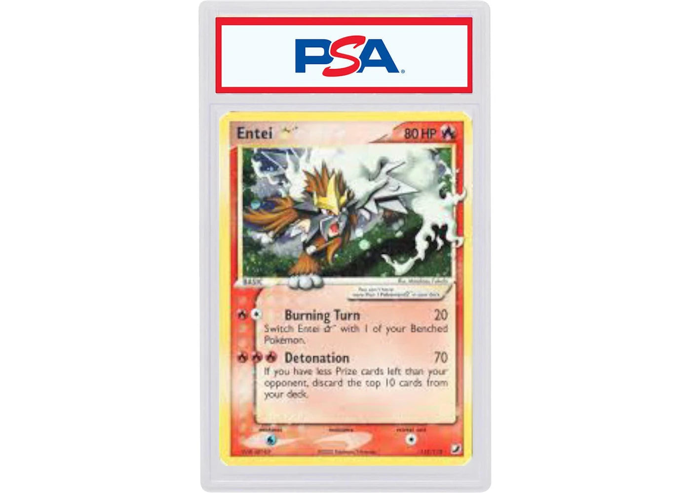 2005 Pokemon ex Unseen FoRCes 113 Entei-Holo Gold Star (PSA or BGS Graded)
