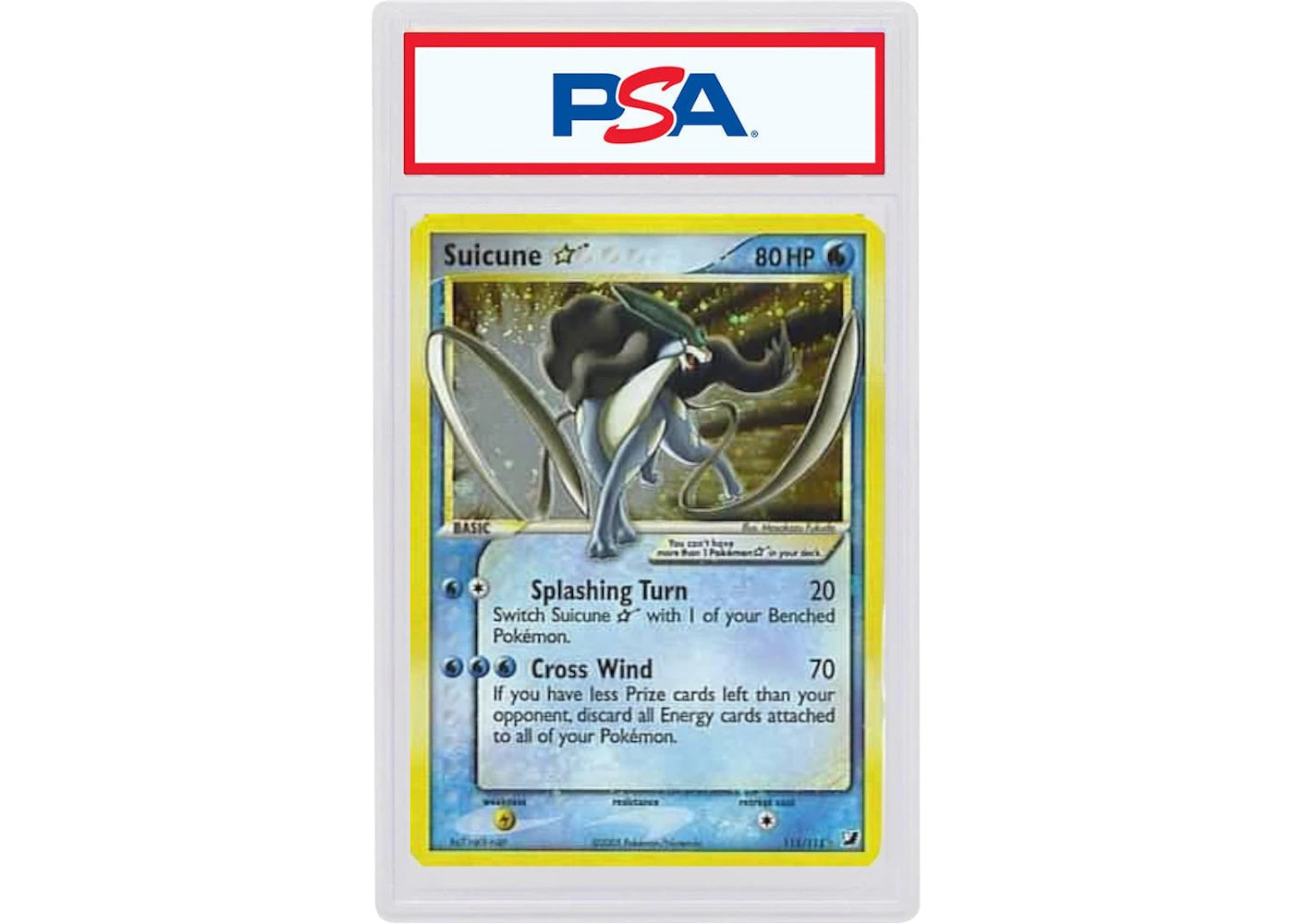 2005 Pokemon ex Unseen FoRCes 115 Suicune-Holo Gold Star (PSA or BGS Graded)