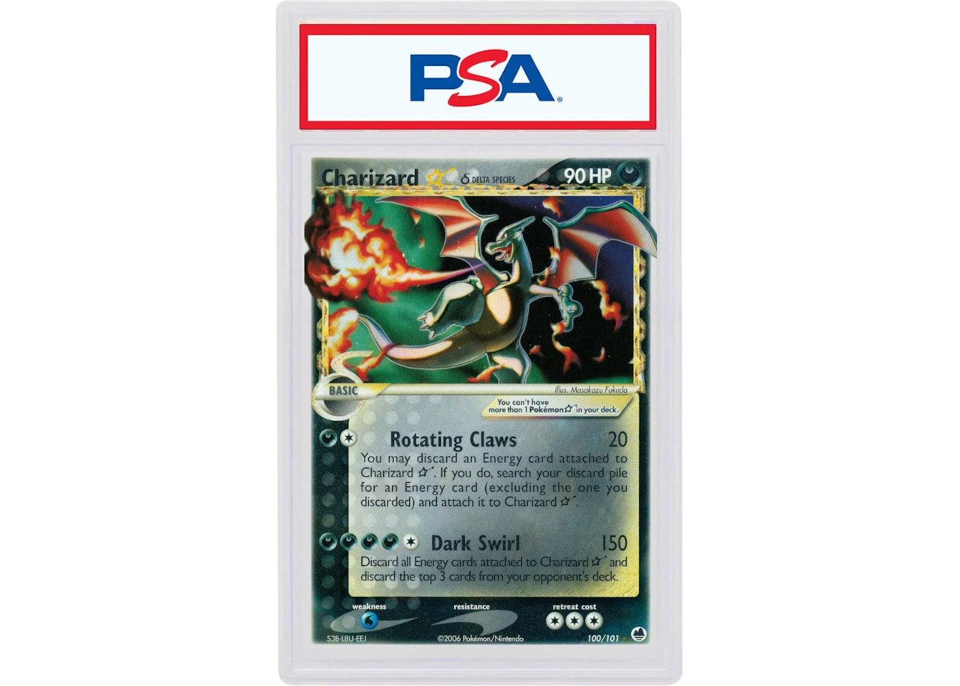 2006 Pokemon ex Dragon Frontiers 100 Charizard-Holo Gold Star (PSA or BGS Graded)