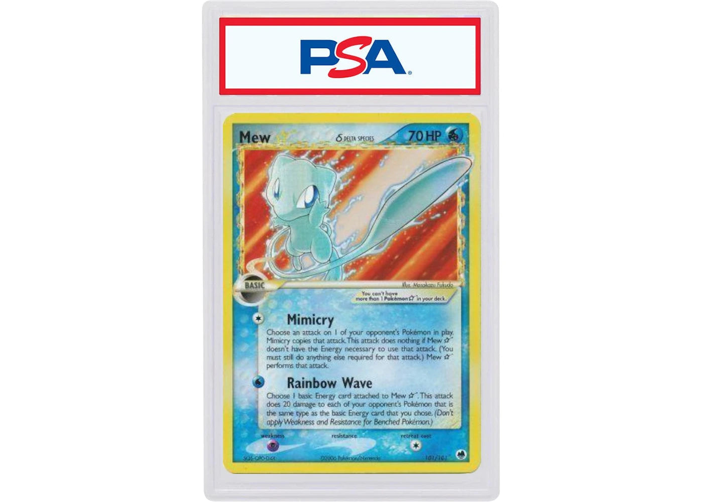 2006 Pokemon ex Dragon Frontiers 101 Mew-Holo Gold Star (PSA or BGS Graded)