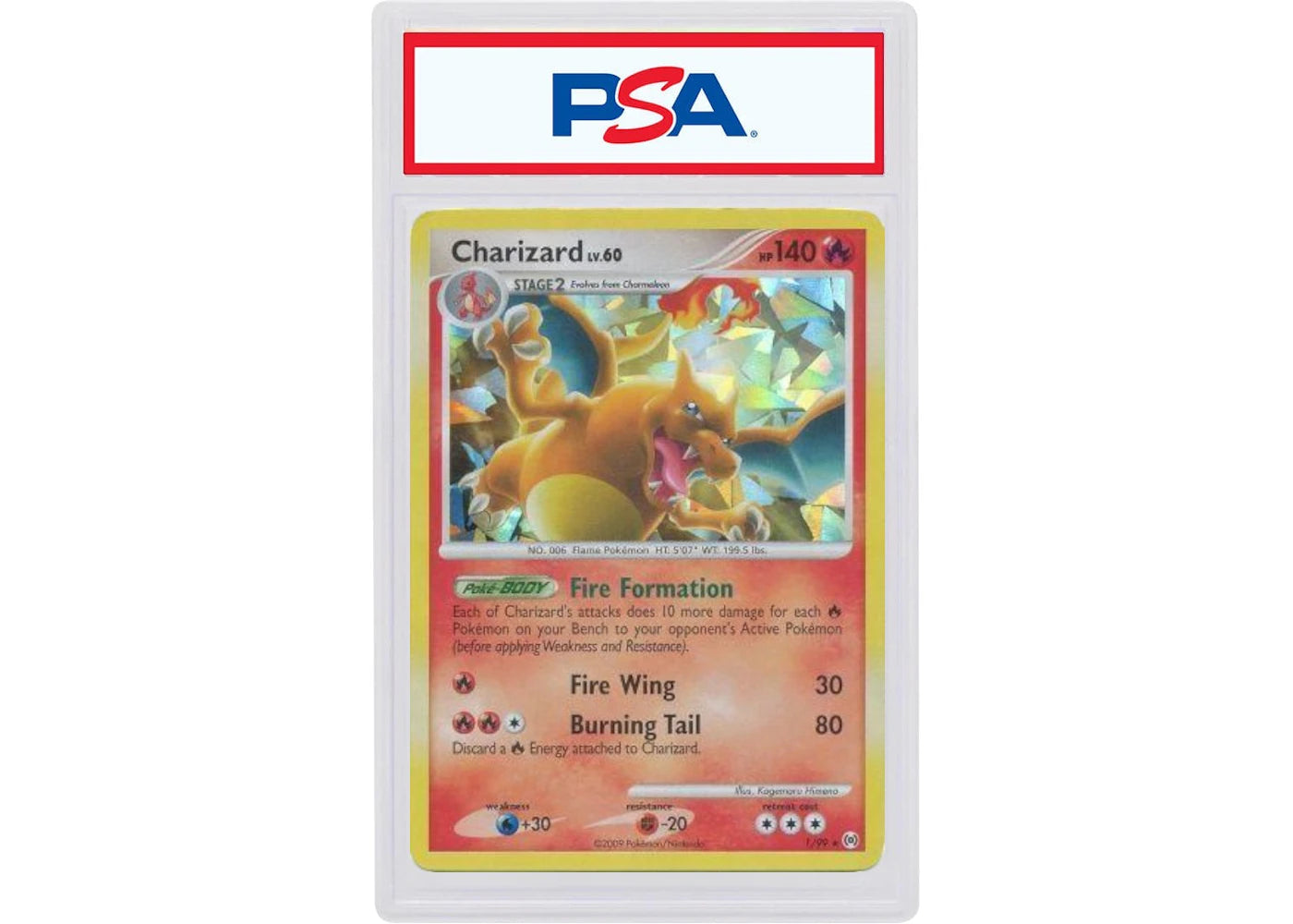 2009 Pokemon Platinum ARCeus 1 Charizard-Holo Cracked Ice (PSA or BGS Graded)