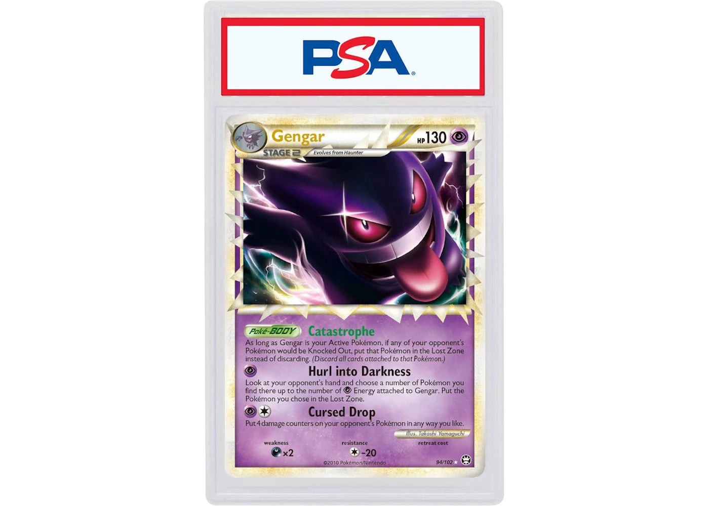 2010 Pokemon Heartgold & Soulsilver Triumphant 94 Gengar-Holo (PSA or BGS Graded)