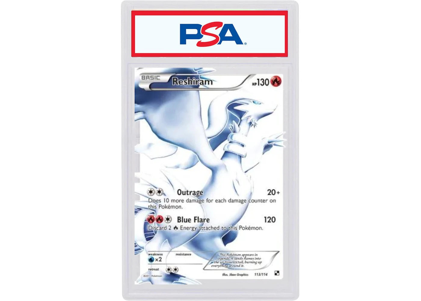 2011 Pokemon Black & White 113 Full Art/Reshiram (PSA or BGS Graded)