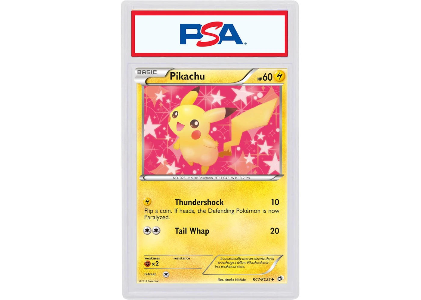 2013 Pokemon Black & White Legendary Treasures Radiant Collection 7/25 Pikachu (PSA or BGS Graded)
