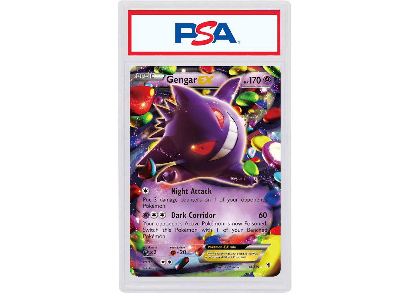 2014 Pokemon XY Phantom Forces 34 Gengar ex (PSA or BGS Graded)
