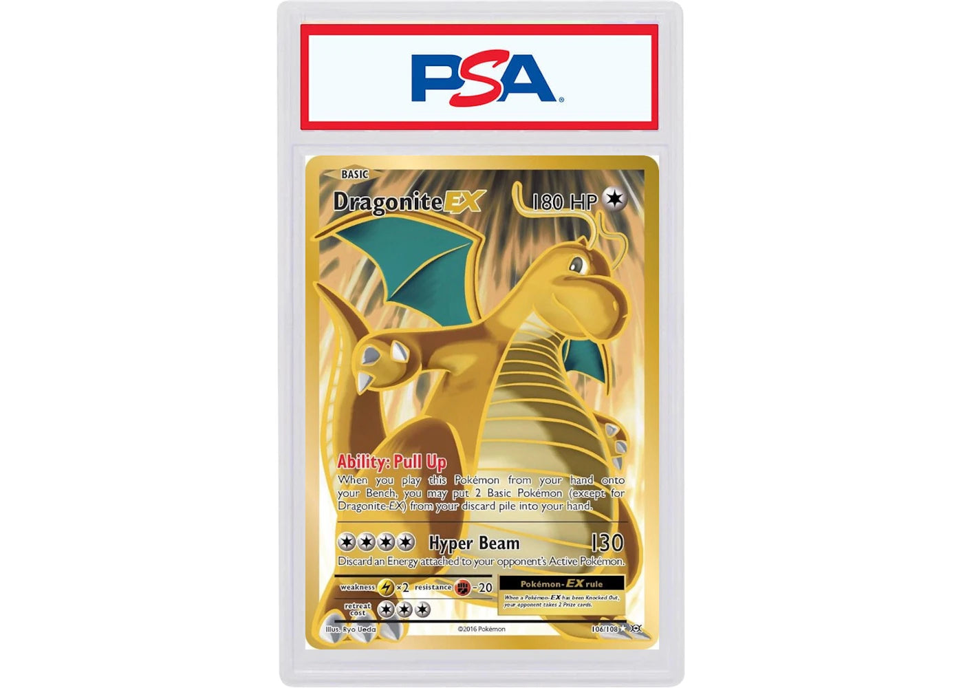 2016 Pokemon XY Evolutions 106 Full Art/Dragonite Ex (PSA or BGS Graded)