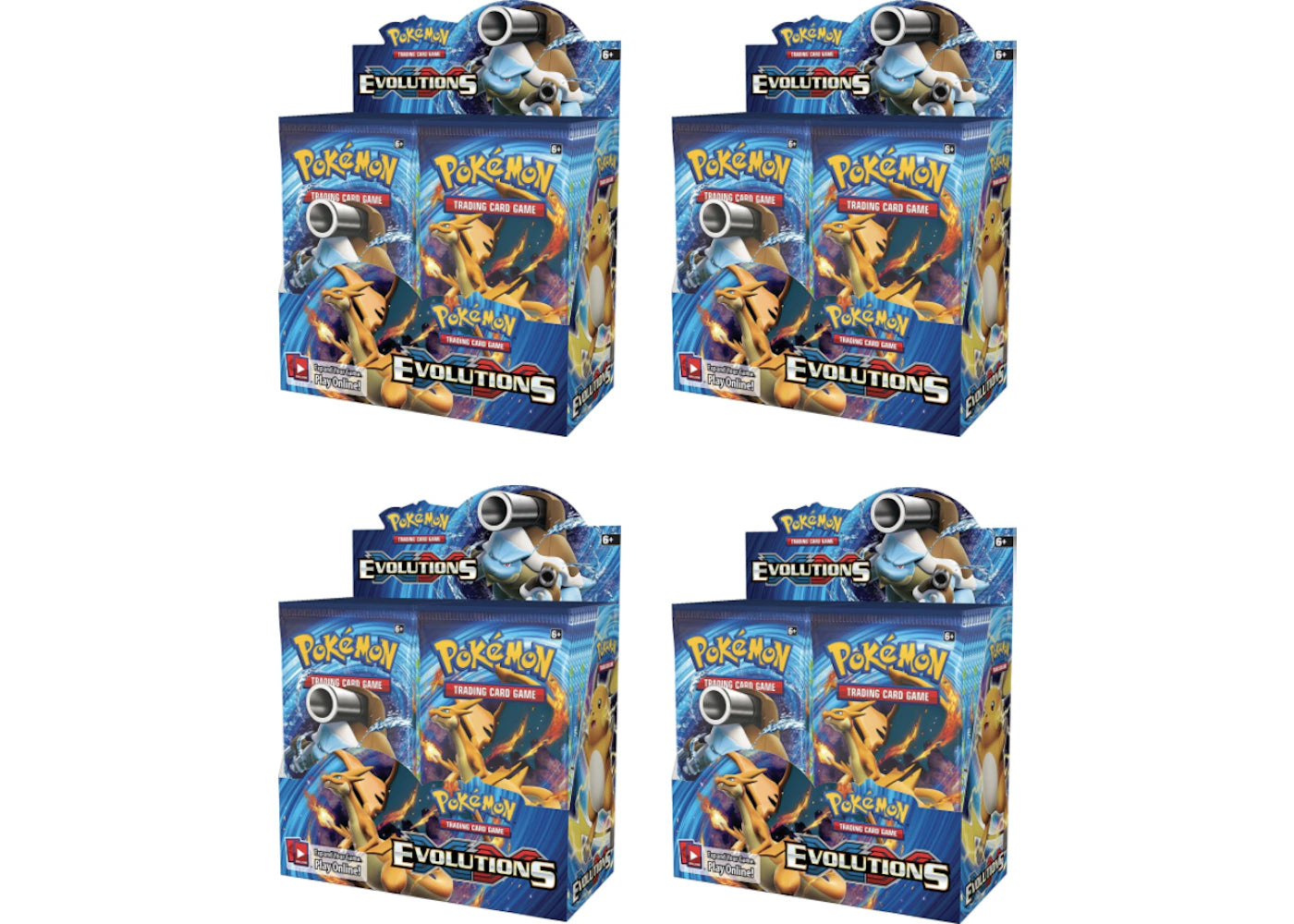 2016 Pokemon XY Evolutions Booster Box 4X Lot