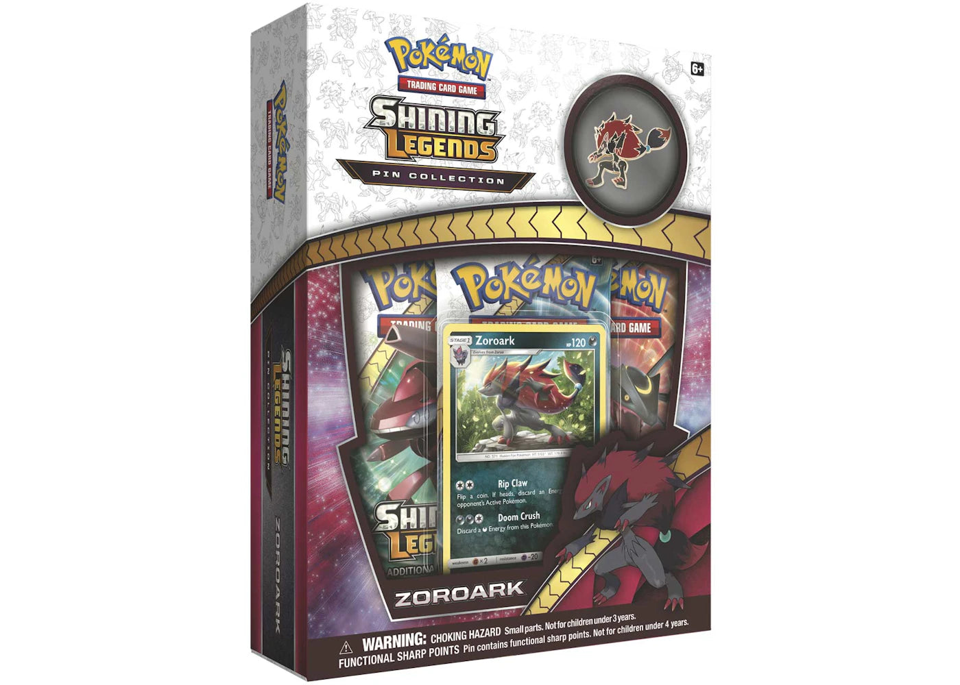 2017 Pokemon TCG Shining Legends Pin Collection Zoroark