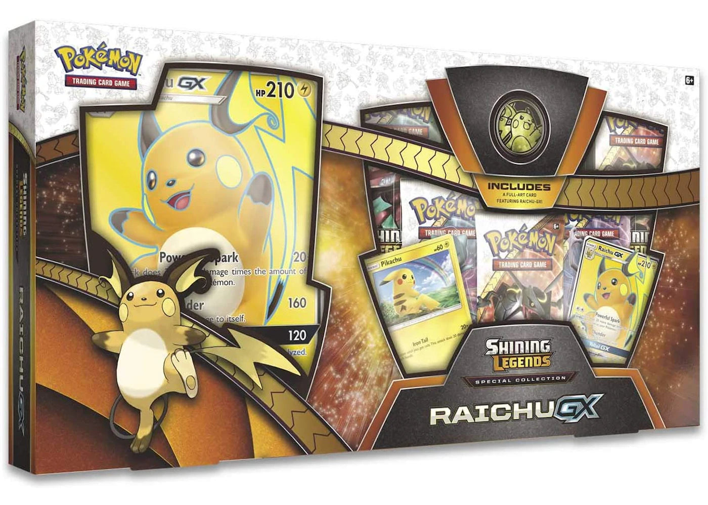 2018 Pokemon TCG Shining Legends Special Collection Raichu GX