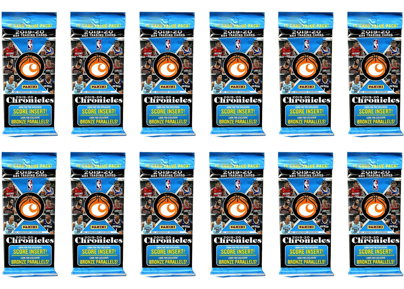 2019-20 Panini Chronicles Basketball Cello Pack 12x Lot
