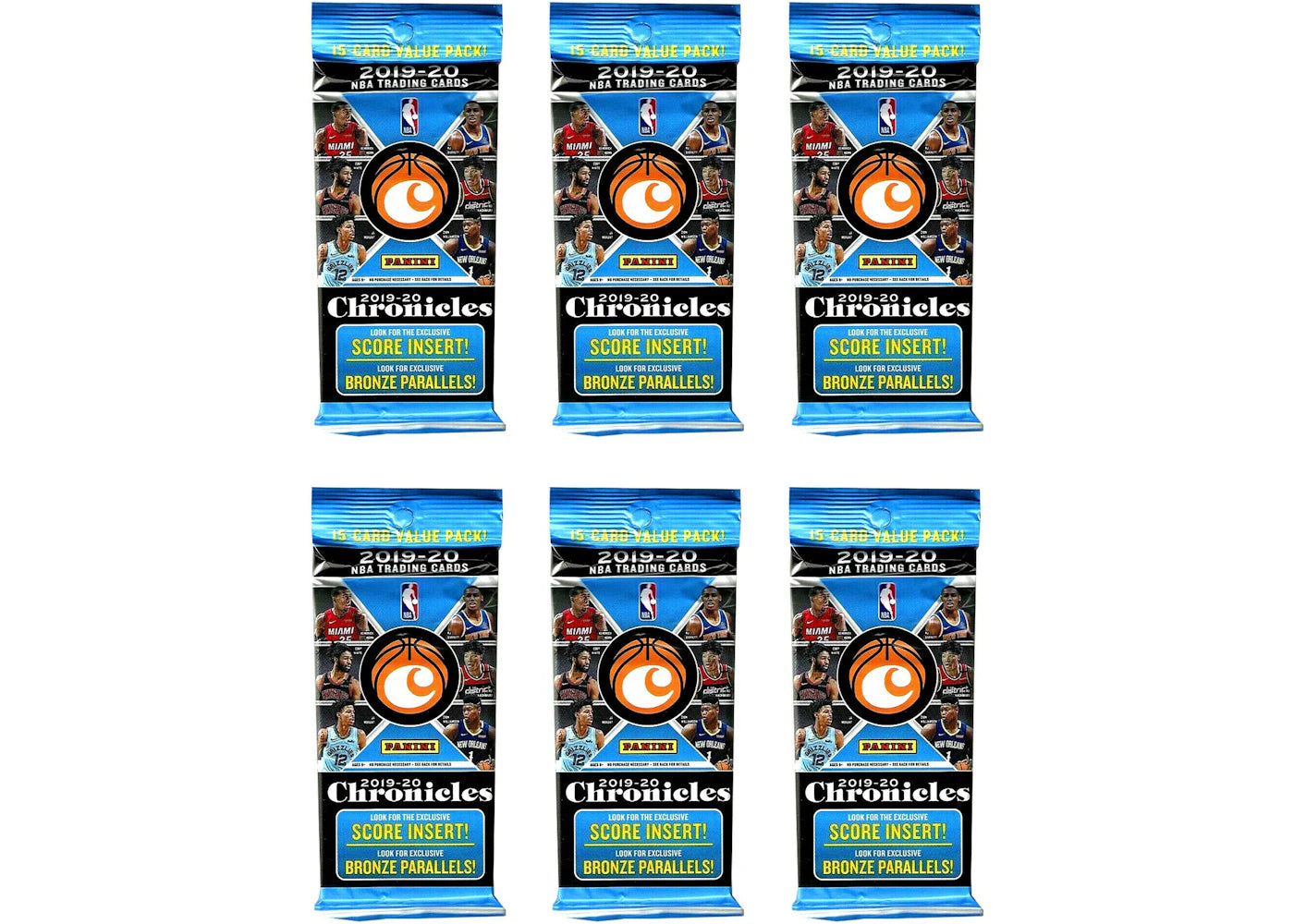 2019-20 Panini Chronicles Basketball Cello Pack 6x Lot