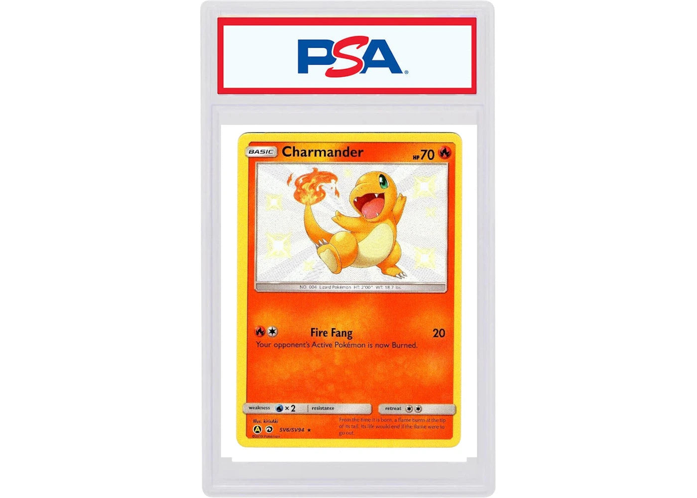 2019 Pokémon Sun & Moon Hidden Fates SV6 Charmander-Holo (PSA or BGS Graded)