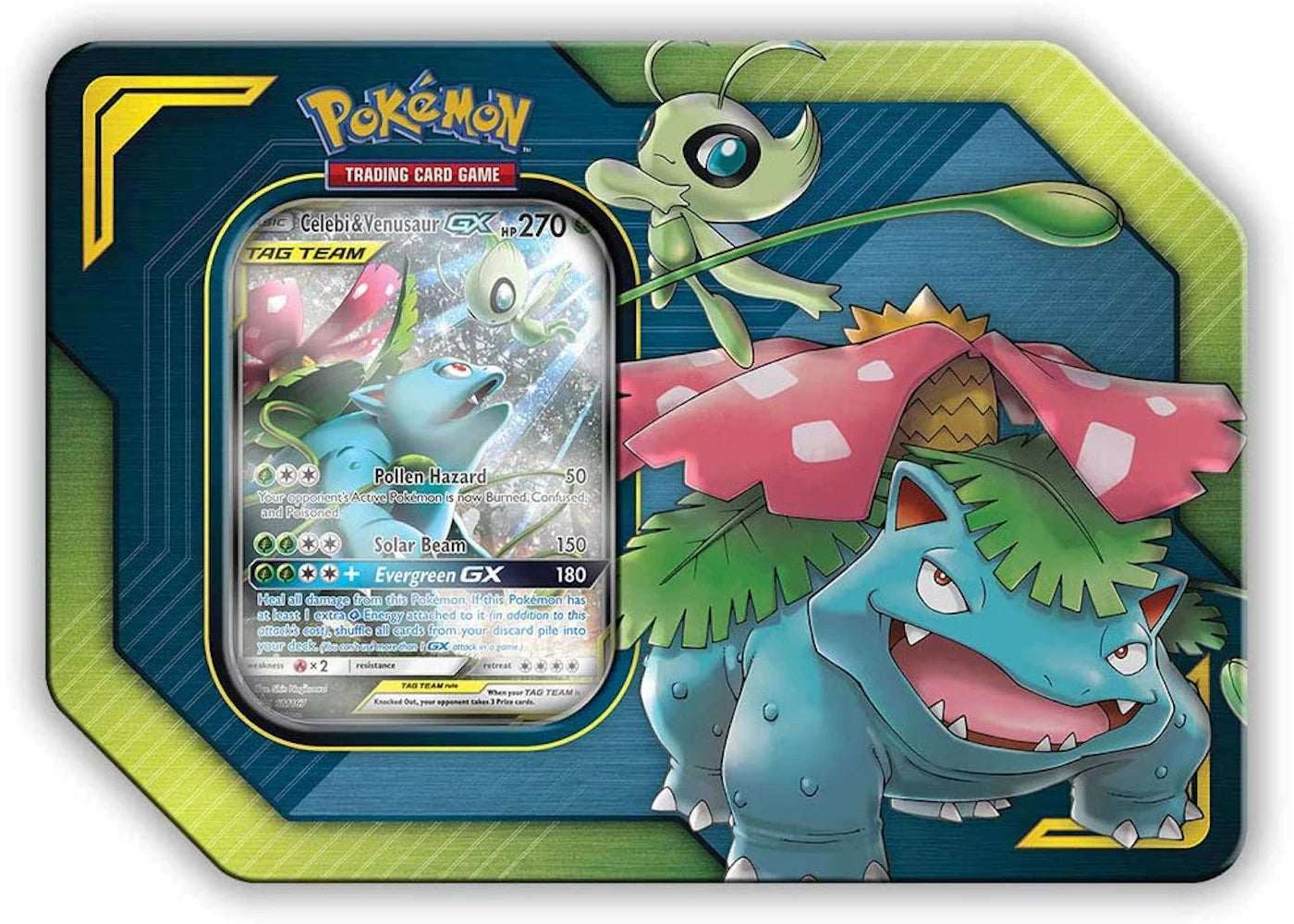 2019 Pokemon TCG TAG TEAM Tins Celebi & Venusaur GX