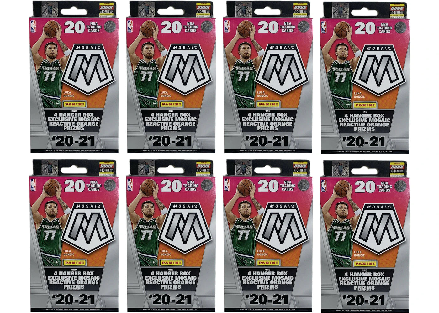 2020-21 Panini Mosaic Basketball Hanger Box 8x Lot
