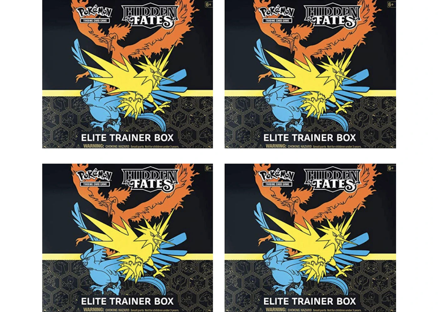 Pokémon TCG Hidden Fates Elite Trainer Box 4x Lot
