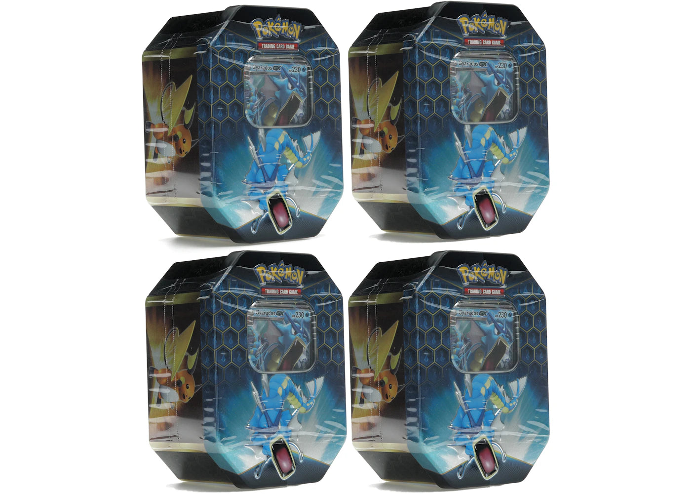 2019 Pokemon Hidden Fates Gyrados Tin 4x Lot