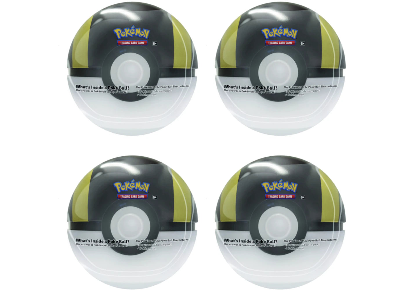 Pokémon TCG Gold Ultra Ball Tin 4X Lot