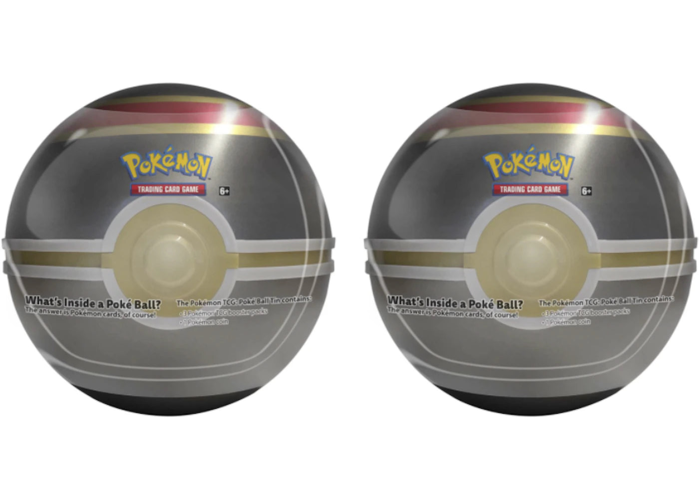 Pokémon TCG Luxury Ball Grey Tin 2X Lot