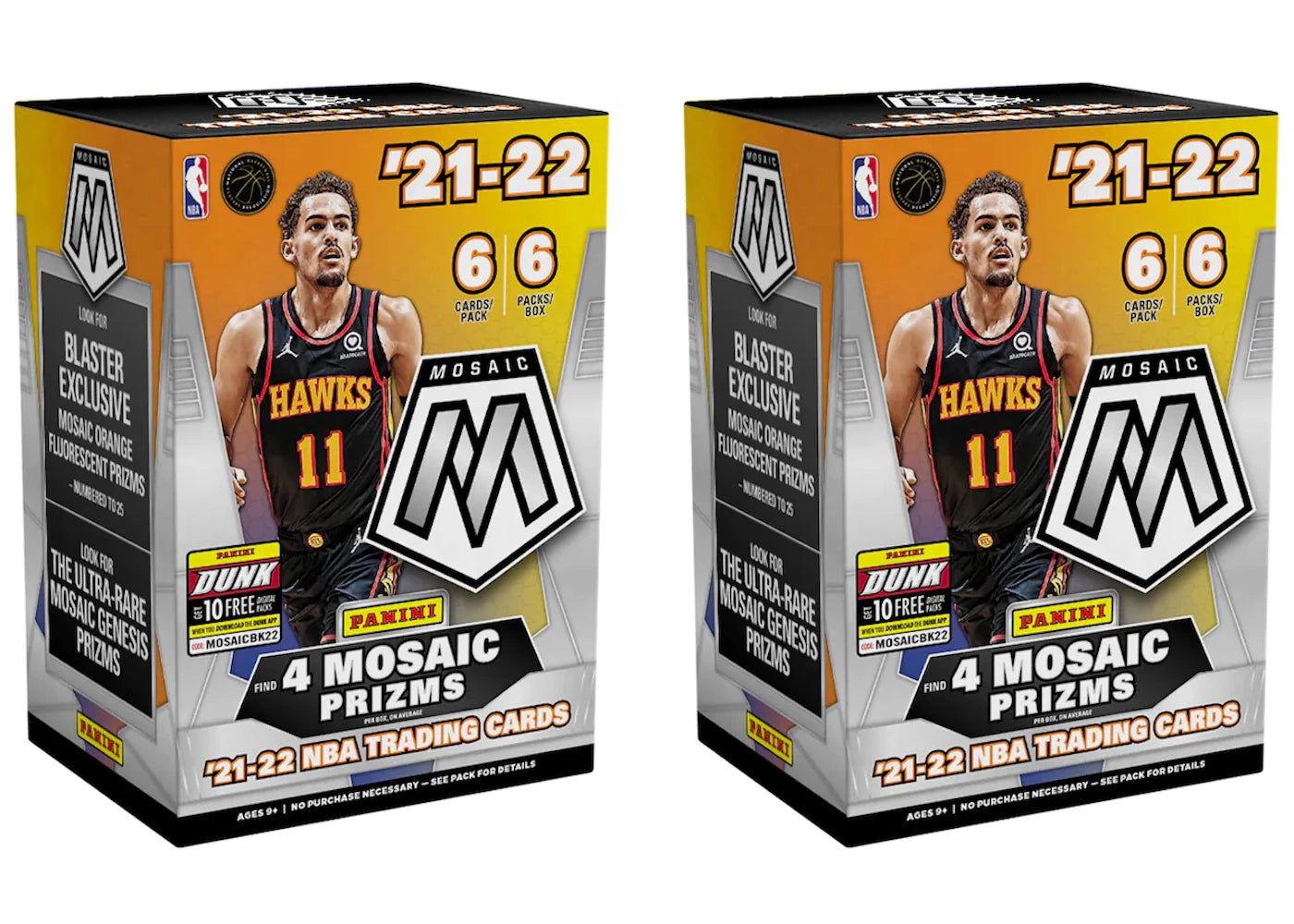 2021-22 Panini Mosaic Basketball Blaster Box 2x Lot