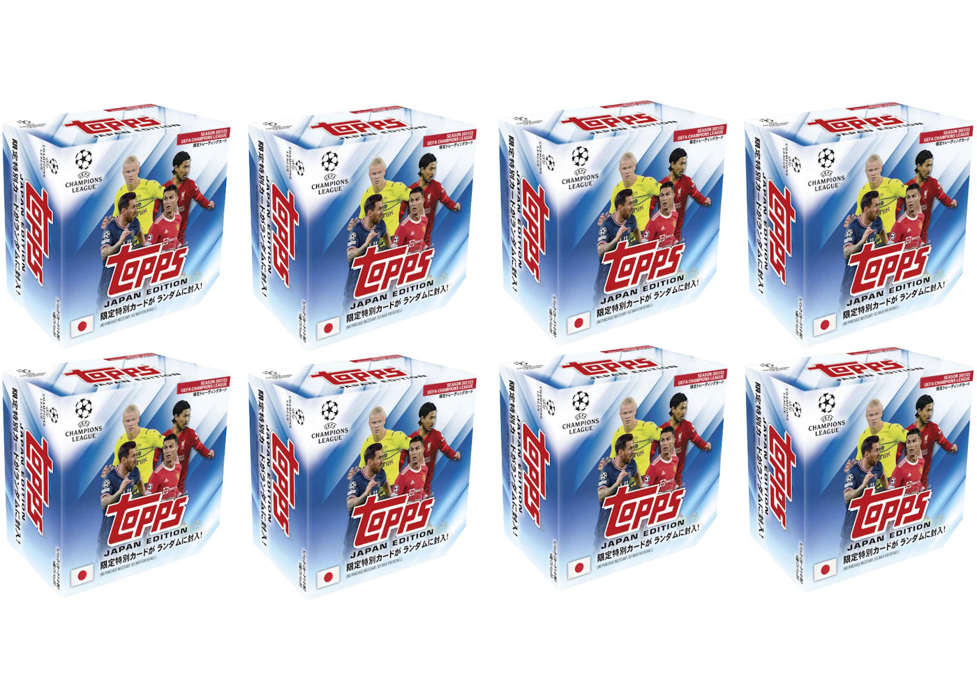 2021-22 Topps Champions League UEFA Football Japan Edition Hobby Box 8x Lot