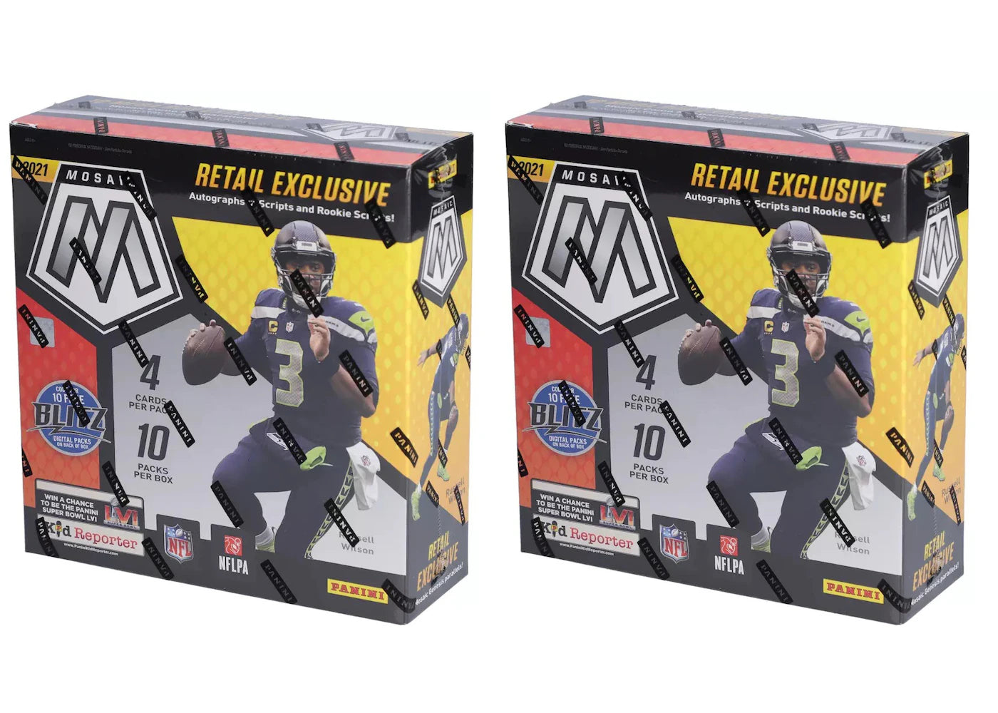 2021 Panini Mosaic Football Fanatics Exclusive Mega Box 2x Lot