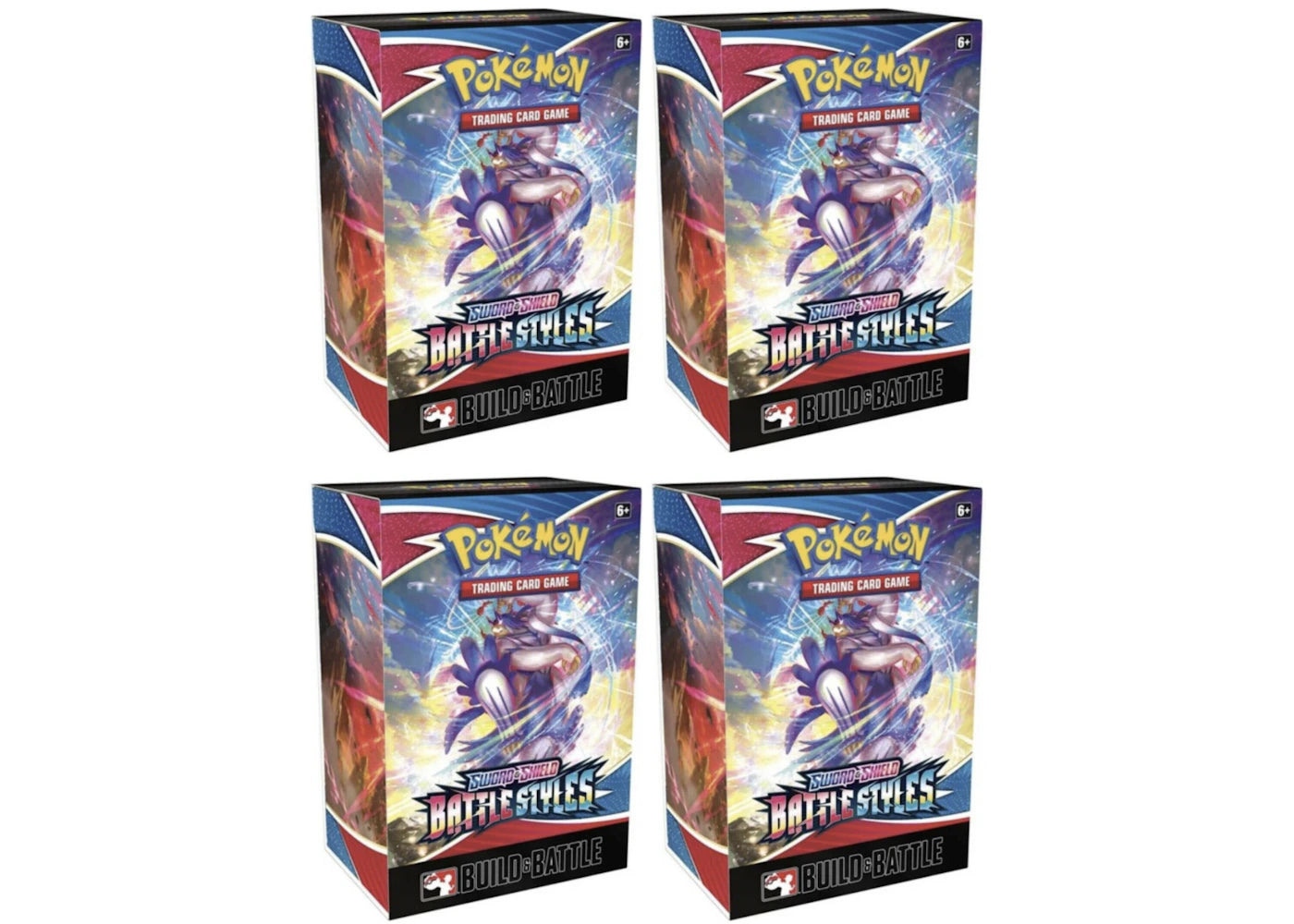 Pokémon TCG Sword & Shield Battle Styles Build & Battle Box 4x Lot