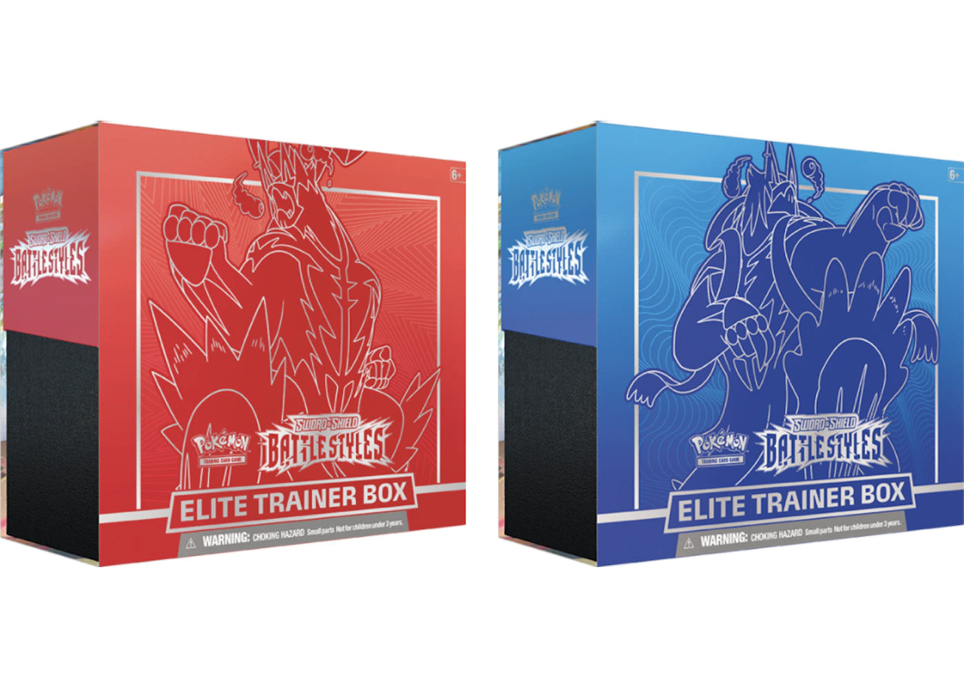 Pokémon TCG Sword & Shield Battle Styles Elite Trainer Box Single Strike/Rapid Strike Bundle