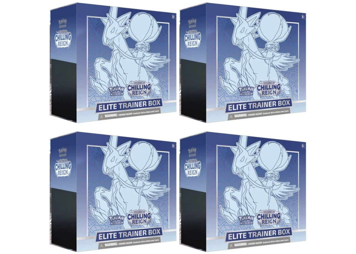 Pokémon TCG Sword & Shield Chilling Reign Elite Trainer Box (Ice Rider Calyrex) 4x Lot